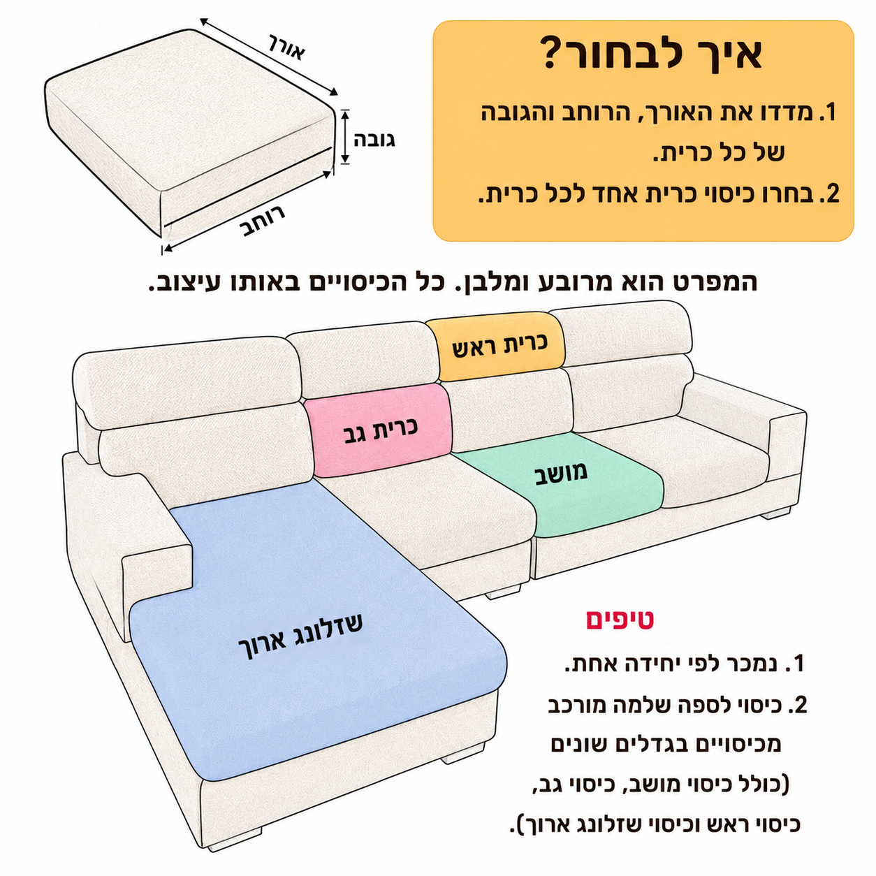 כיסוי ספה מבד היוקרתי אקארד